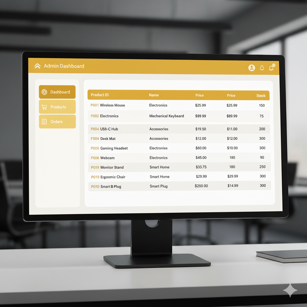 Dashboard mockup of Empowering Small Businesses with Flexible Credit Based Shopping